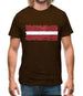 Latvia Grunge Style Flag Mens T-Shirt