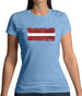 Latvia Grunge Style Flag Womens T-Shirt