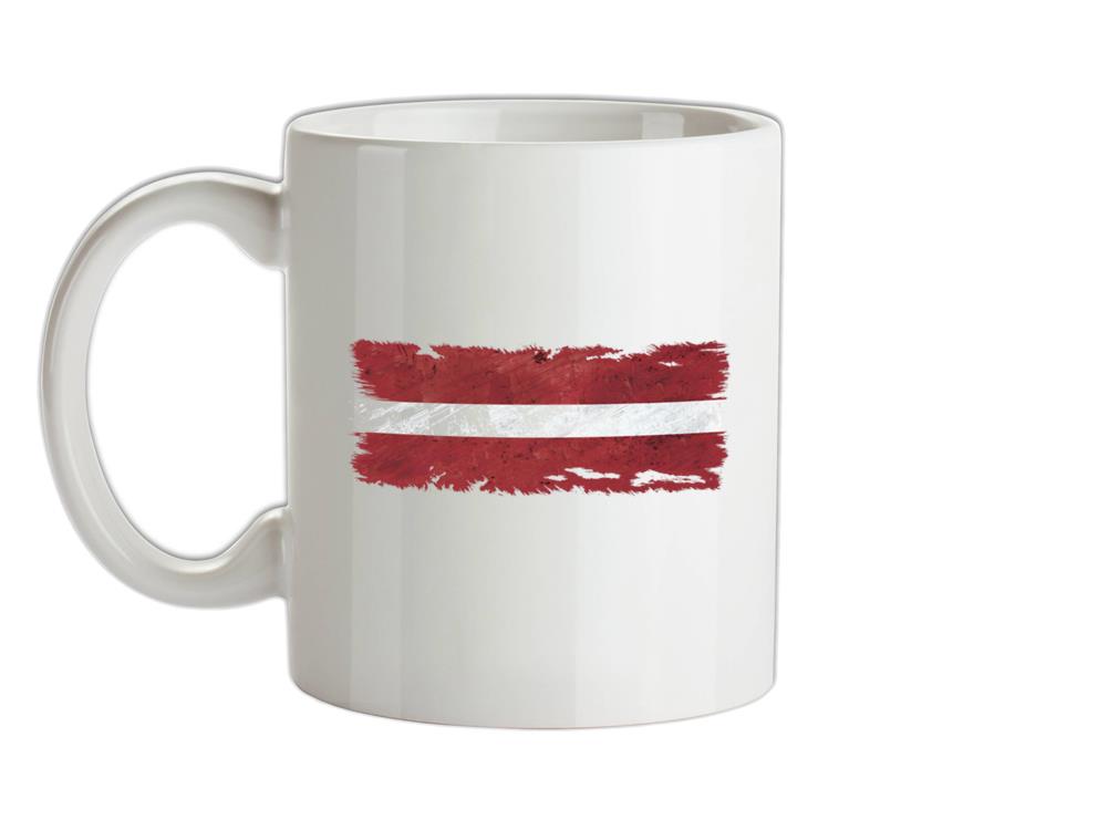 Latvia Grunge Style Flag Ceramic Mug
