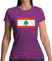 Lebanon Grunge Style Flag Womens T-Shirt