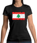 Lebanon Grunge Style Flag Womens T-Shirt