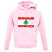 Lebanon Grunge Style Flag unisex hoodie