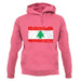 Lebanon Grunge Style Flag unisex hoodie