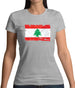 Lebanon Grunge Style Flag Womens T-Shirt