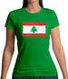 Lebanon Grunge Style Flag Womens T-Shirt