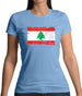 Lebanon Grunge Style Flag Womens T-Shirt