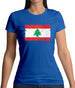 Lebanon Grunge Style Flag Womens T-Shirt