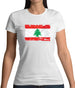 Lebanon Grunge Style Flag Womens T-Shirt