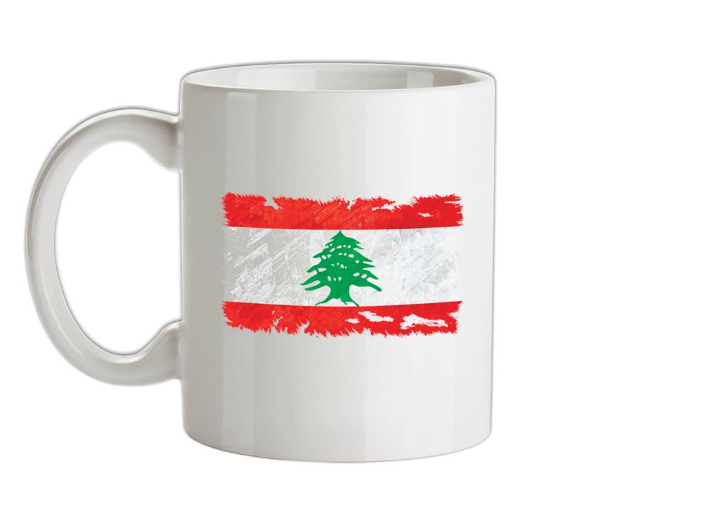 Lebanon Grunge Style Flag Ceramic Mug