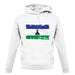 Lesotho Grunge Style Flag unisex hoodie