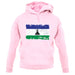 Lesotho Grunge Style Flag unisex hoodie