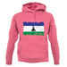 Lesotho Grunge Style Flag unisex hoodie