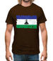 Lesotho Grunge Style Flag Mens T-Shirt