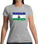 Lesotho Grunge Style Flag Womens T-Shirt