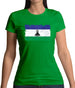 Lesotho Grunge Style Flag Womens T-Shirt