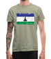 Lesotho Grunge Style Flag Mens T-Shirt