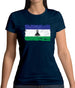 Lesotho Grunge Style Flag Womens T-Shirt