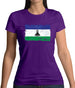 Lesotho Grunge Style Flag Womens T-Shirt