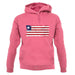 Liberia Grunge Style Flag unisex hoodie