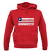 Liberia Grunge Style Flag unisex hoodie