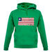 Liberia Grunge Style Flag unisex hoodie