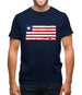 Liberia Grunge Style Flag Mens T-Shirt