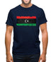 Libya Grunge Style Flag Mens T-Shirt