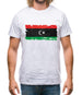 Libya Grunge Style Flag Mens T-Shirt