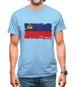 Liechtenstein Grunge Style Flag Mens T-Shirt