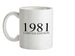 Limited Edition 1981 Ceramic Mug
