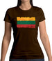 Lithuania Grunge Style Flag Womens T-Shirt