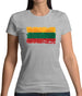 Lithuania Grunge Style Flag Womens T-Shirt