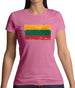 Lithuania Grunge Style Flag Womens T-Shirt