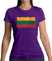 Lithuania Grunge Style Flag Womens T-Shirt