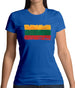 Lithuania Grunge Style Flag Womens T-Shirt