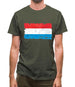 Luxembourg Grunge Style Flag Mens T-Shirt