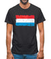 Luxembourg Grunge Style Flag Mens T-Shirt