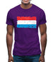 Luxembourg Grunge Style Flag Mens T-Shirt