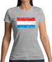 Luxembourg Grunge Style Flag Womens T-Shirt