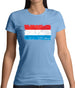 Luxembourg Grunge Style Flag Womens T-Shirt