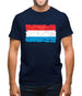 Luxembourg Grunge Style Flag Mens T-Shirt