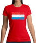 Luxembourg Grunge Style Flag Womens T-Shirt