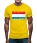 Luxembourg Grunge Style Flag Mens T-Shirt