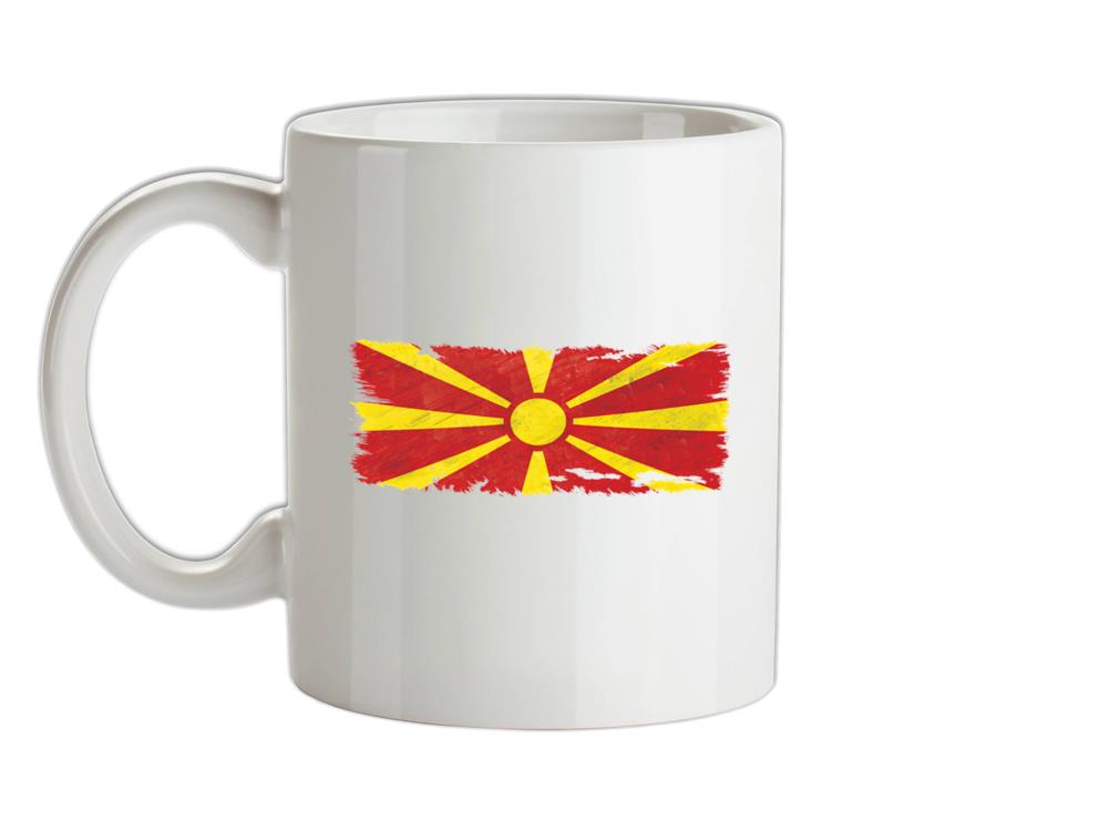 Macedonia Grunge Style Flag Ceramic Mug