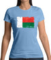 Madagascar Grunge Style Flag Womens T-Shirt