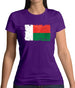 Madagascar Grunge Style Flag Womens T-Shirt