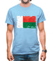 Madagascar Grunge Style Flag Mens T-Shirt