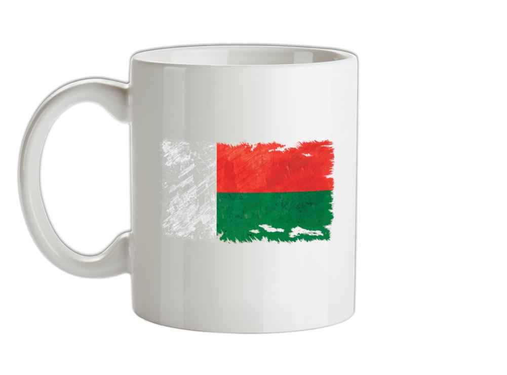 Madagascar Grunge Style Flag Ceramic Mug