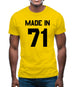 Made In '71 Mens T-Shirt