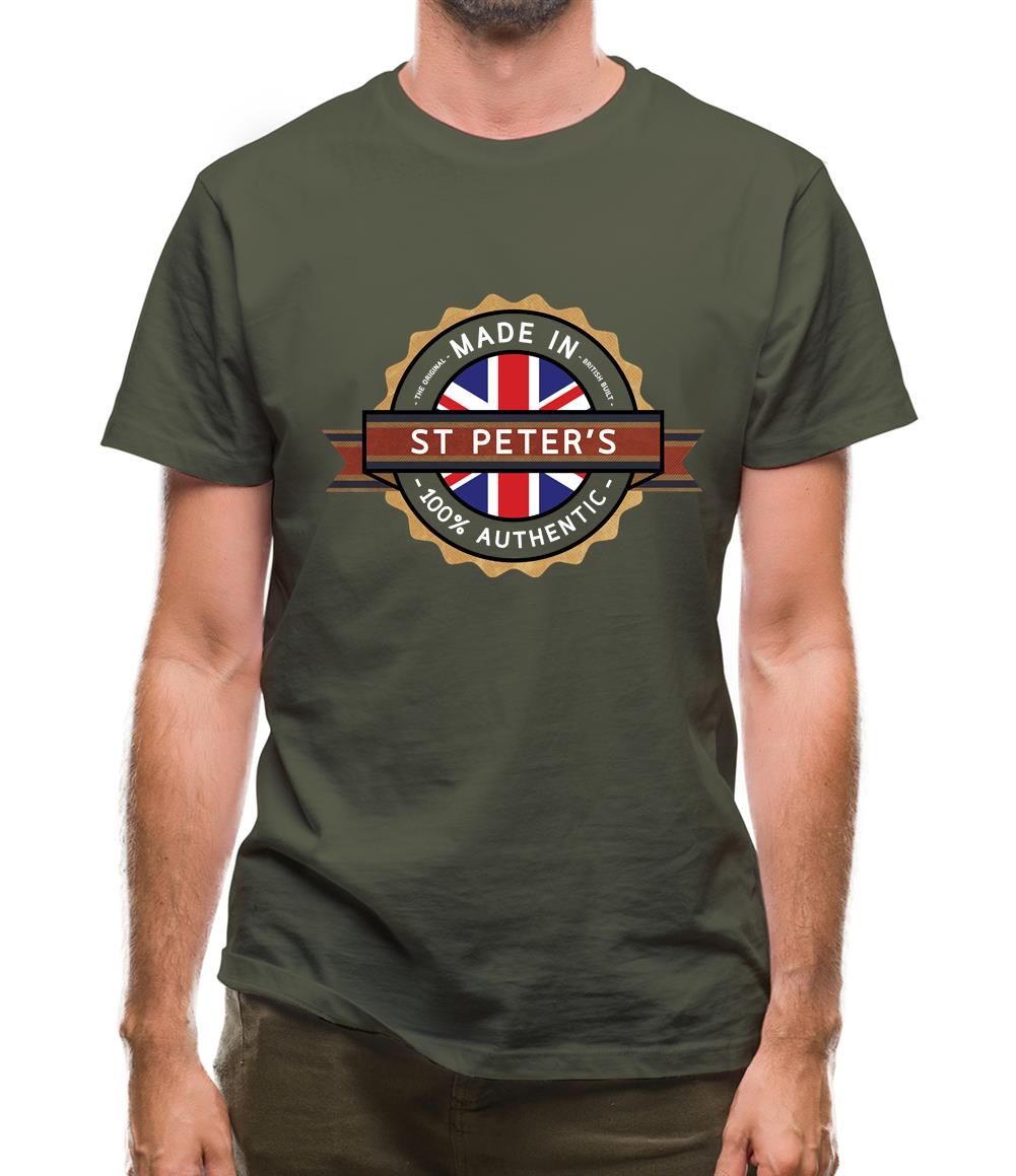 Made In St Peter'S 100% Authentic Mens T-Shirt